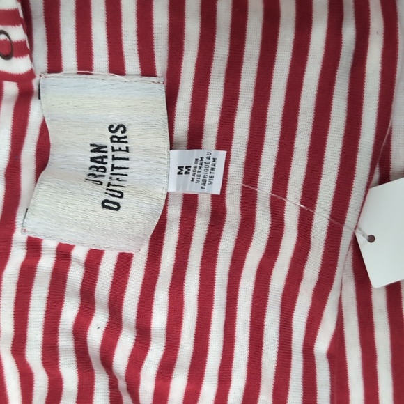 BDG red Mock Neck Long Sleeve striped Mini Dress. Size M nwt - Picture 5 of 10